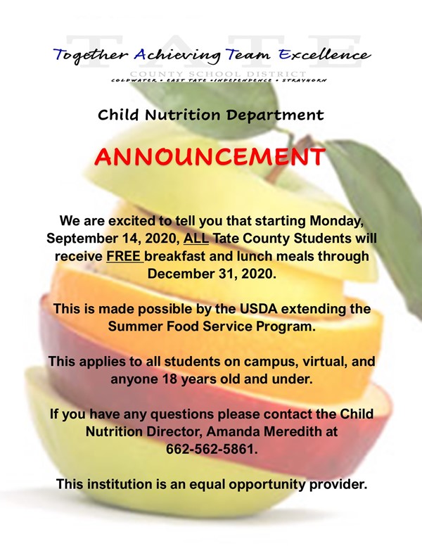 Free Meal Announcement